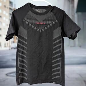 YoungLA 465 Superhero Compression Black Activewear Tee L outdoor Gym Run Sport
